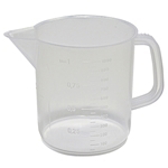 Picture of 2 liter Beaker-Pitcher with Handle (Polypropylene), Molded Graduations, Low Form, 1/pack