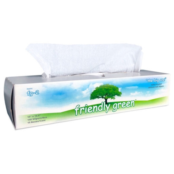 Picture of Friendly Green™ “The Big One” 15″ x 16.6″ Delicate Task Wiper, 140 Wipes/Box, 15 Boxes/Case