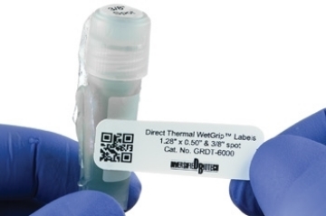 Picture of GRDT-6000, DT Wet·Grip™ Direct·Thermal Labels (Label/Spot Combo),1.50" x 0.50" and 3/8",  500 sets/roll, 1000 labels