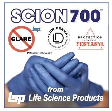 Picture of (10x300/cs; 3000/cs) Scion700™ Nitrile Gloves, 3.2mil Powder-Free, Slate Blue, Low Dermatitis