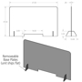 Picture of Counter Top Splash Protection Safety Shields (AKA "Sneeze Guard") CHOOSE: 36"Wide OR 47" Wide