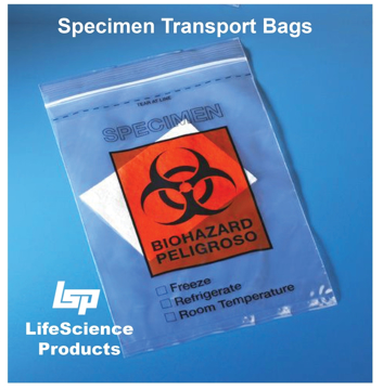 Picture of LifeLINE™ Specimen Transport Bags - Zipper closure & with Document Pouch