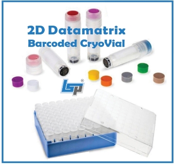 Picture of 2D Datamatrix Barcoded Cryovial® Cryogenic Vials, and Storage Boxes