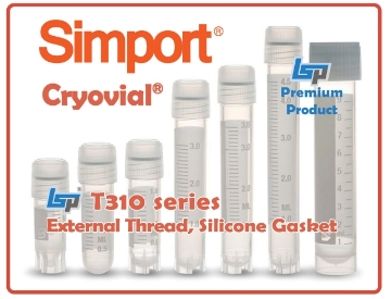 Picture of Simport® T310-series - Sterile CryoVial® Cryogenic Vials, External Thread ScrewCaps, Silicone Gasket  (Washer)