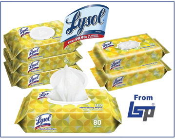 Picture of Lysol® Disinfecting Wipes, 80 per Pack,  6 packs/case (480 wipes)