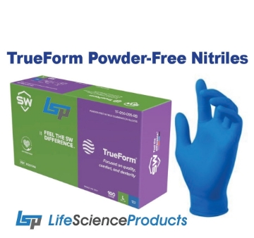 Picture of EcoTek TrueForm™ TF-95RB 4.0mil Biodegradable Powder-Free Exam Nitrile Gloves, 10x100/case, 1000/case 