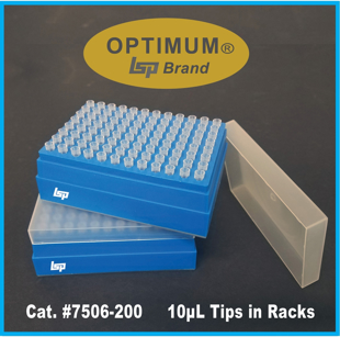 Picture of RackPack - Optimum® 10µl Micro SelecTips™, Standard Length, 10x96/pack, 960/pack