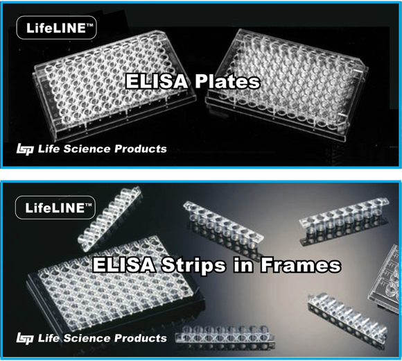 Picture of ELISA Treated Plates, & 8-Strips in Preassembled Plate Frames