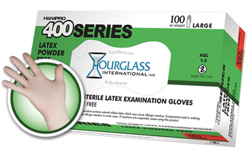 Picture of HandPRO 400™ 5.0mil Powder-Free Exam Latex Gloves, PolyLined (10x100/case, 1000/case)