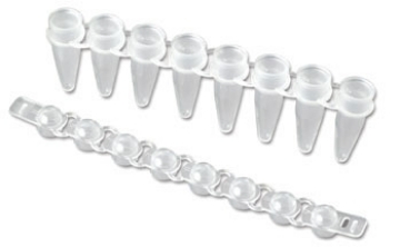 Picture of 120/pack, µCycler Brand - 0.2ml PCR 8-strip Tubes and Domed Caps