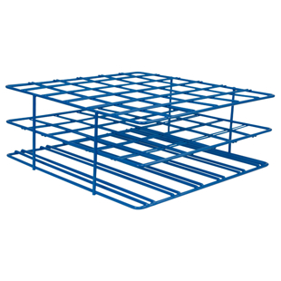 Picture of Blue, 36-place Wire Epoxy Coated Rack (6x6 format) for 50ml-Centrifuge-Tubes  (25-30 mm Tubes)