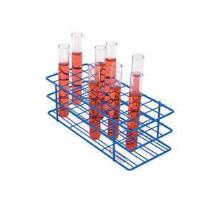 Picture of Blue, 40-place Wire Epoxy Coated Rack (4x10 format) for 18-20mm Tubes, and 15ml-Centrifuge-Tubes