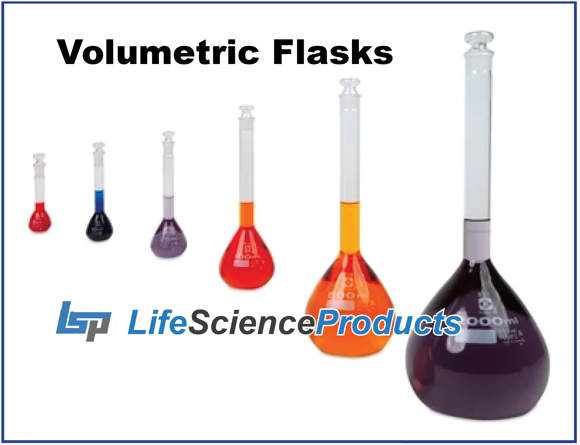 Picture of Glass Volumetric Flasks with Glass Stopper, Class A