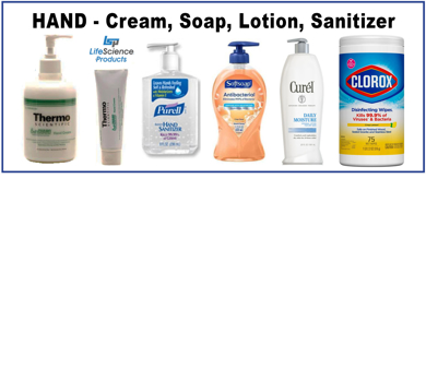 Picture for category HAND - Cream, Lotion, Soap, Sanitizers