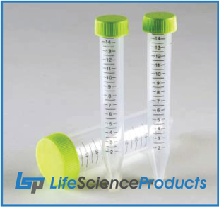 Picture of 15mL-Centrifuge-Tubes, Flat top, PP, STERILE BULK, 50/bag 500/case