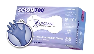 Picture of X-Small, Powder-Free Scion700™ Slate Blue Nitrile Glove, 3.2mils thickness, 300/box, 10 boxes/case, 3000/case