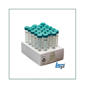 Picture of Labcon - Sterile 15mL-PerformR Polystyrene-Centrifuge-Tubes with polyethylene FLAT Style Caps, Paper Racks 25/rack, 500/case