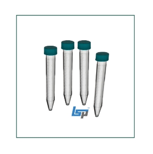 Picture of Labcon - Sterile 15mL-PerformR Polystyrene-Centrifuge-Tubes with polyethylene FLAT Style Caps, Bulk 50/bag, 500/case