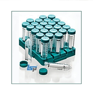 Picture of Labcon - Sterile 50mL-PerformR Polypropylene-Centrifuge-Tubes with polyethylene FLAT Style Caps, Racks 25/rack, 300/case