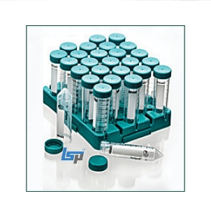 Picture of Labcon - Sterile 50mL-PerformR Polypropylene-Centrifuge-Tubes with polyethylene PLUG Style Caps, Racks 25/rack, 300/case