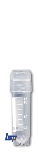 Picture of Sterile, 2.0ml (1.8ml) OPTIMUM Cryo·Vials with External Threads, Skirted Bottom, 10x50/case, 500/case (Includes FREE Locking Rack)