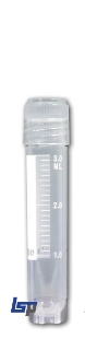 Picture of Sterile, 3.6ml (3.0ml) OPTIMUM Cryo·Vials with External Threads, Skirted Bottom, 10x50/case, 500/case (Includes FREE Locking Rack)