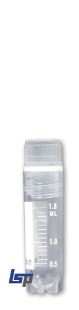 Picture of Sterile, 2.0ml (1.8ml) OPTIMUM Cryo·Vials with Internal Threads, Skirted Bottom, 10x50/case, 500/case (Includes FREE Locking Rack)