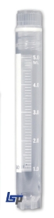 Picture of Sterile, 5.0ml (4.5ml) OPTIMUM Cryo·Vials with Internal Threads, Skirted Bottom, 10x50/case, 500/case (Includes FREE Locking Rack)