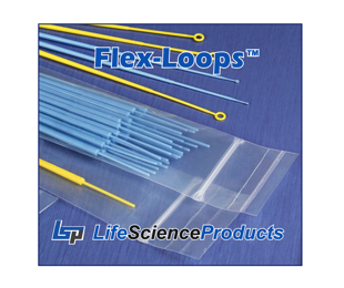 Picture of Flex-Loops™ - Sterile 1µL Inoculation Loop with Needle, Flexible Blue Polystyrene, Individually Wrapped, 250/case