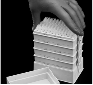 Picture of Non-Sterile, 20µL Biomek® FX ROBO-Tips™, EcoPak Reloads for Refillable Racks, 50x96/case (4800 tips/case)