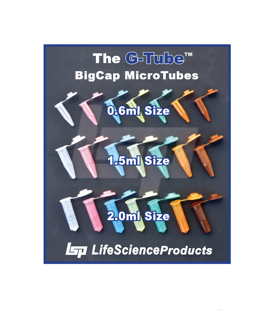 Picture of Ultra-Low Retention - 0.6mL, NATURAL, G-Tubes™ Microcentrifuge-Tubes with MaxSeal SnapCap, 500/pack