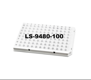 Picture of 100/pack - White, 96-well Roche 480 LightCycler® plates for 480 model and 96 model, Low Profile 0.1ml wells, (Notch: H12)