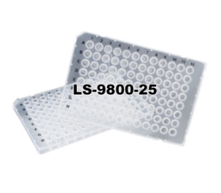 Picture of 25/pack, Semi-Skirt FAST Plates for PCR, ABI -Type, Low Profile 0.1ml wells, (Notch: A1)