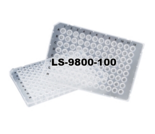 Picture of 100/pack, Semi-Skirt FAST Plates for PCR, ABI -Type, Low Profile 0.1ml wells, (Notch: A1)