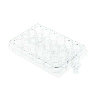 Picture of Permeable Cell Culture Inserts, Packed in 24 Well Plate, Hanging, PC, 0.4µm, Sterile, 12 Inserts/Plate, 2 Plates/Case