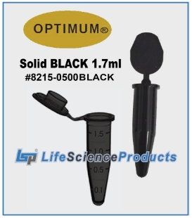 Picture of BLACK Color - 1.7mL (1.5mL) Optimum® BesTubes™ with LARGE Cap, 500/pack