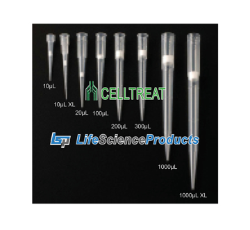 Picture of CellTreat - Sterile, 10µl Standard Length Fílter-Pípette-Tips, Low Retention, 10x96/case, 960/case