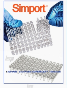 Picture of 100/pack White Color, Amplate™ 96-well LOW PROFILE SUPERFLEX, 0.1ml/well, 'Break-Away' Plates for PCR