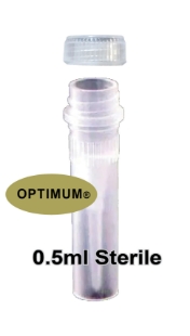 Picture of 0.5ml, STERILE, Self-Standing Bottom, Standard ScrewCap with O'ring, 50/bag, (2x500/Pack) 1000/pack