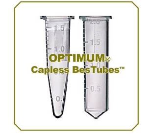 Picture of 2.0ml Capless Optimum BesTubes, 1000/pack, Microcentrifuge-Tubes