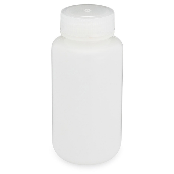 Picture of 250ml Bottles, Wide Mouth Round, HDPE with PP Closure, 12/Pack, 72/Case