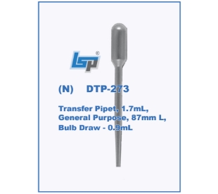 Picture of ( N - Pack ) - Non-Sterile 1.7ml  Dispòsable Transfèr Pipèts, 8.7cm L, standard bulb with 0.9ml draw, 500/pack