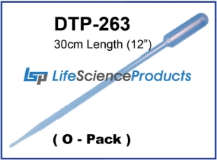 Picture of ( O - Pack ) - Non-Sterile, Extra-Length 23mL Dispòsable Transfèr Pipèts, 30cm L (12"), standard bulb with 10mL draw, 100/pack