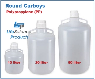 Picture of 20 Liter, Round Polypropylene Graduated Càrboy, 1/each