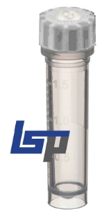 Picture of Labcon Prime™ - Sterile 2.0ml Screw-Cap Free-Standing Microcentrifuge-Tubes with O-Ring (10x1000), 10,000/case