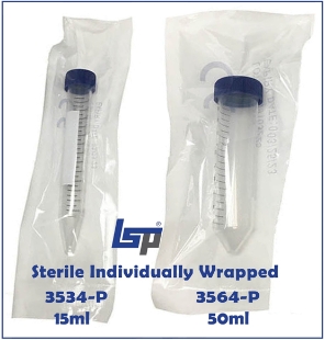 Picture of Sterile, 15ml-Flat-Top Conical-Centrifuge-Tubes, Ind.Wrap 300/case