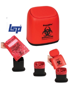 Picture of BenchBin™ BenchTop 1.5 liter size (7x5x7") Biohazard Bin