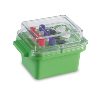 Picture of True North® Mini-Cooler, 0°C, 12-place for 0.5ml-2.0ml tubes, Green Color/Clear Lid, 1 each