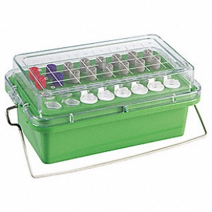 Picture of True North® Mini-Cooler, 0°C, 32-place for 0.5ml-2.0ml tubes, Green Color/Clear Lid, 1 each