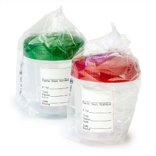 Picture of STERILE ISO 8 RED, 4oz Specimen Container Full Thread, Ind Wrap 100/case